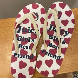Juicy Couture “Juicy Girl’s Best Friend” Heart Flip Flops - US 9.5 / 10